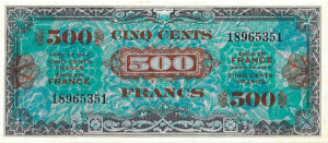 500 francs Drapeau type 1944