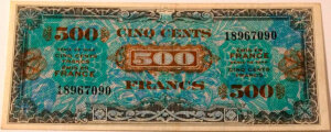 500 francs Drapeau type 1944