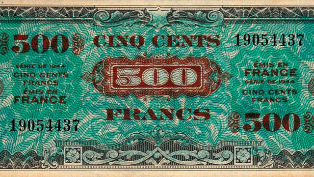 500 francs Drapeau type 1944