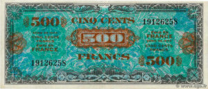 500 francs Drapeau type 1944