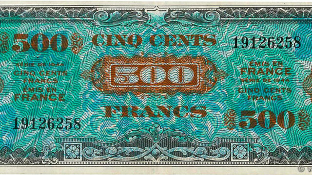 500 francs Drapeau type 1944