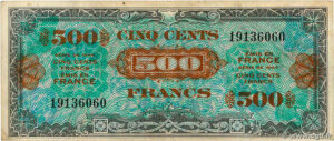 500 francs Drapeau type 1944