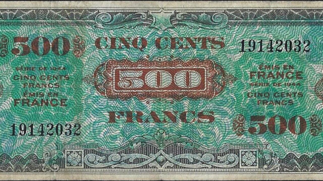 500 francs Drapeau type 1944