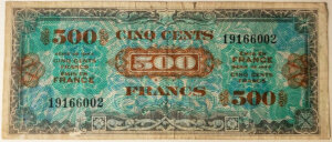 500 francs Drapeau type 1944