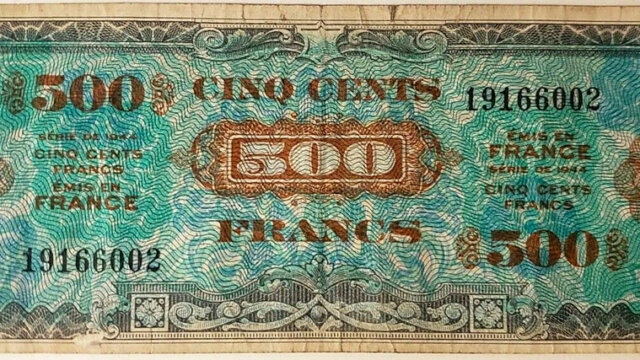 500 francs Drapeau type 1944