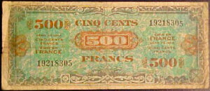 500 francs Drapeau type 1944