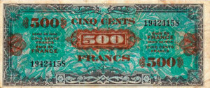 500 francs Drapeau type 1944