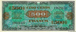 500 francs Drapeau type 1944