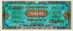 500 francs Drapeau type 1944