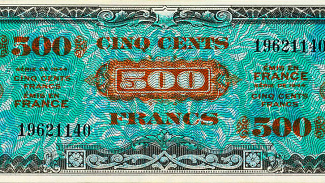 500 francs Drapeau type 1944