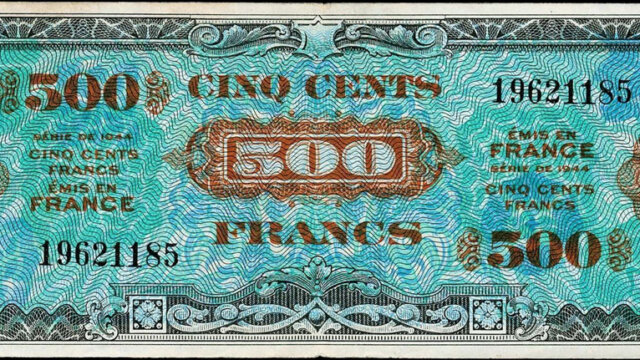 500 francs Drapeau type 1944