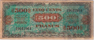 500 francs Drapeau type 1944