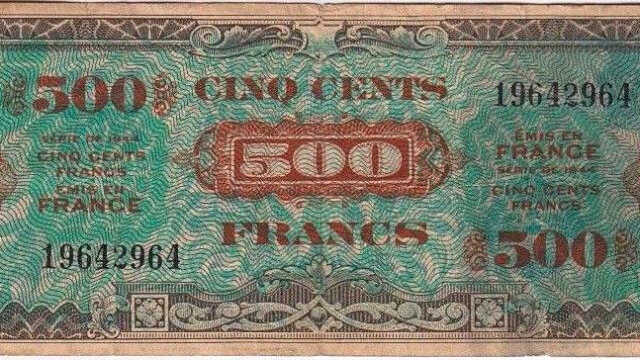 500 francs Drapeau type 1944