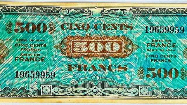 500 francs Drapeau type 1944