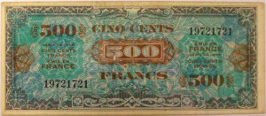 500 francs Drapeau type 1944