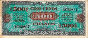 500 francs Drapeau type 1944