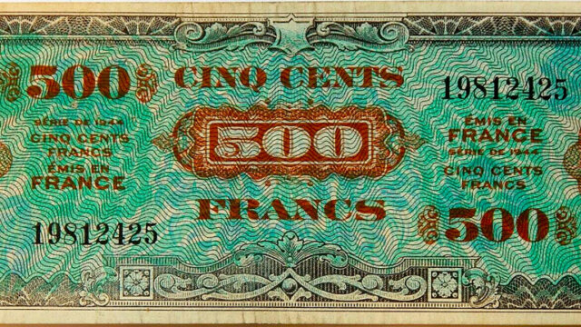 500 francs Drapeau type 1944