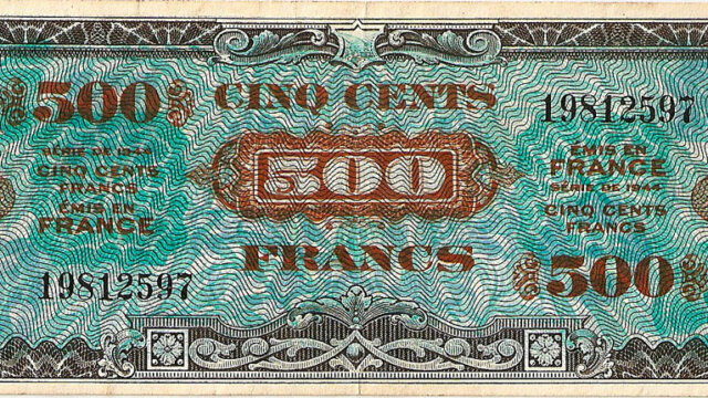 500 francs Drapeau type 1944