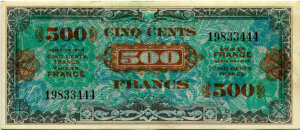 500 francs Drapeau type 1944