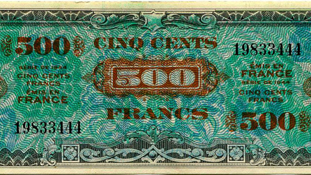 500 francs Drapeau type 1944