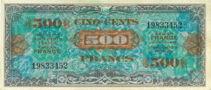 500 francs Drapeau type 1944