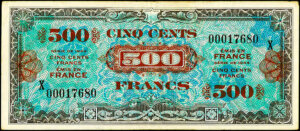 500 francs Drapeau type 1944