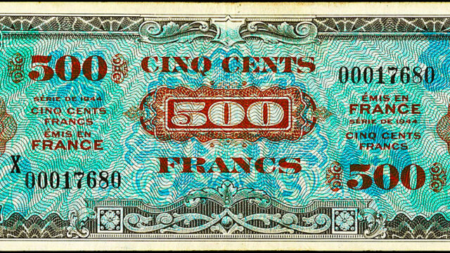 500 francs Drapeau type 1944