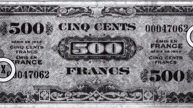 500 francs Drapeau type 1944