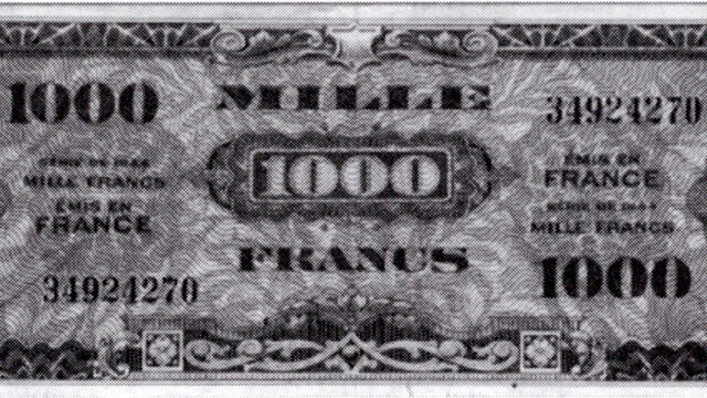 1000 francs Drapeau type 1944