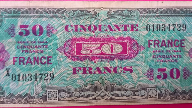 50 francs France type 1945