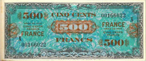 500 francs France type 1945