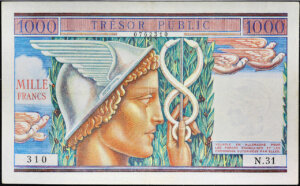 1000 francs Trésor Public type 1955