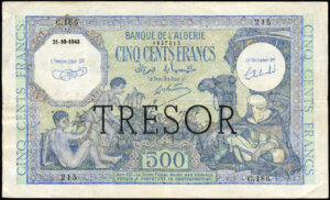 500 francs Algérie type 1943